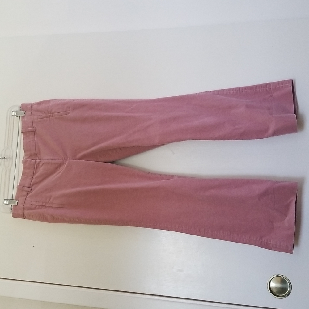 Cropped corduroy pants in pink size 2